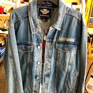 Men’s Denim Harley Davidson Jacket XL Line New!